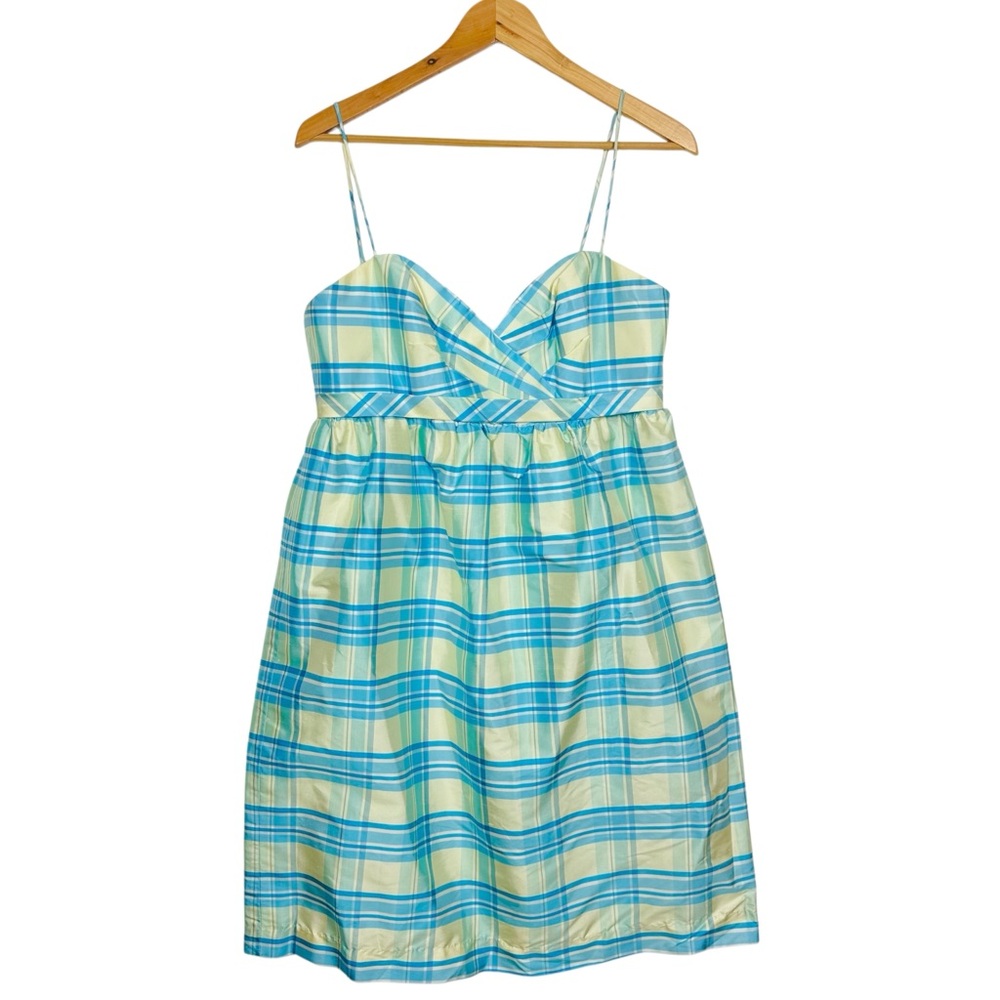Alfred Angelo Y2K Plaid Silk Sweatheart Neckline Picnic Formal Mini Dress 8 - Picture 8 of 8